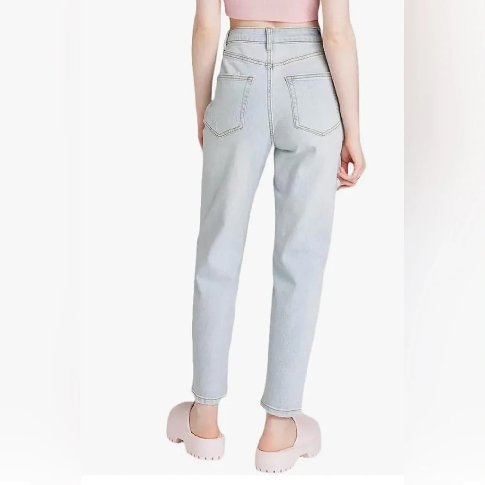 Sz 6/27” inseam Suoer High waisted tapered jean women light wash stretchy - Picture 2 of 7